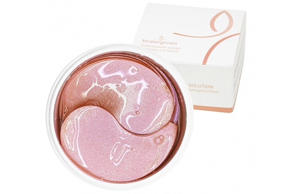 Патчи с экстрактом граната и рубиновой пудрой - BeauuGreen Pomegranate & Ruby Hydrogel Eye Patch