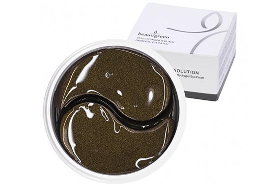 Патчи для глаз с экстрактом морского огурца и черным жемчугом - BeauuGreen Sea Cucumber & Black Hydrogel Eye Patch