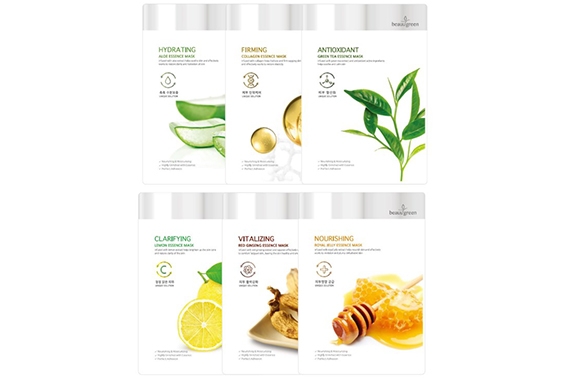 Маска c экстрактом зеленого чая - Beauugreen Antioxidant Green Tea Essence Mask