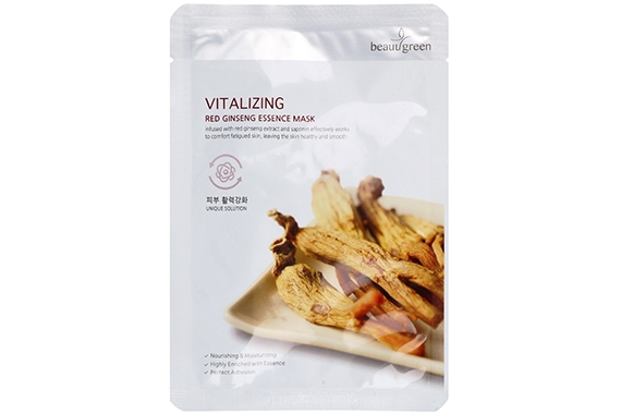 Маска с экстрактом красного женьшеня - BeauuGreen Vitalizing Red Ginseng Essence Mask