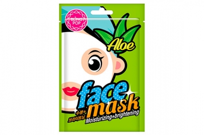 Маска для лица с экстрактом алоэ - Bling Pop Aloe Moisturizing & Brightening Mask