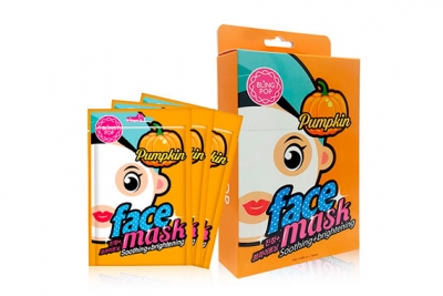 Маска для лица с экстрактом тыквы - Bling Pop Pumpkin Smoothing & Brightening Mask