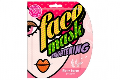 Отбеливающая маска с экстрактом рисовых отрубей - Bling Pop Rice Bran Brightening Mask