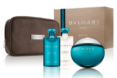 Bvlgari Aqva Pour Homme - Набор (edt 100ml + sh/gel 75ml + ash/balm 75ml + bag)