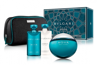 Bvlgari Aqva Pour Homme - Набор (edt 100ml + sh/gel 75ml + ash/balm 75ml + bag)