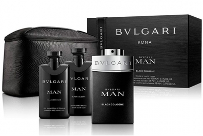 Bvlgari Man Black Cologne - Набор (edt 100ml + ash/balm 75ml + sh/gel 75ml + bag)