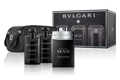 Bvlgari Man Black Cologne - Набор (edt 100ml + ash/balm 75ml + sh/gel 75ml + bag)