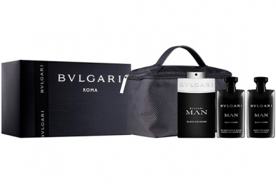 Bvlgari Man Black Cologne - Набор (edt 100ml + ash/balm 75ml + sh/gel 75ml + bag)