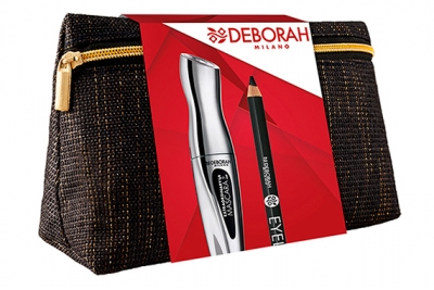 Набор - Deborah Extraordinary Kit (mascara + pencil + bag)