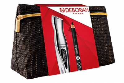 Набор - Deborah Extraordinary Kit (mascara + pencil + bag)