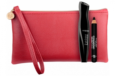 Набор - Deborah 24 ORE Absolute Volume Kit Red (mascara + pencil + bag)