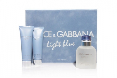 Dolce&Gabbana Light Blue pour Homme - Набор (edt 75 + s/g 50 + a/sh balm 50)