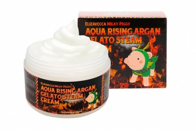 Увлажняющий аргановый паровой крем - Elizavecca Aqua Rising Argan Gelato Steam Cream