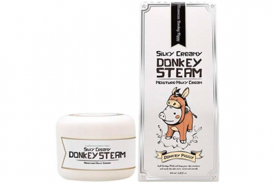 Крем для лица молочный - Elizavecca Silky Creamy Donkey Steam Moisture Milky Cream