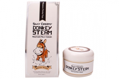 Крем для лица молочный - Elizavecca Silky Creamy Donkey Steam Moisture Milky Cream