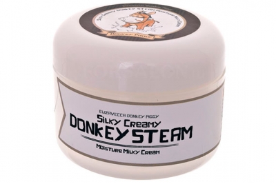 Крем для лица молочный - Elizavecca Silky Creamy Donkey Steam Moisture Milky Cream