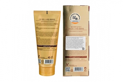 Очищающая пенка с муцином улитки и 24К золотом - Elizavecca 24k Gold Snail Cleansing Foam