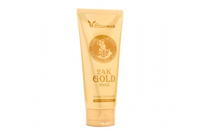 Очищающая пенка с муцином улитки и 24К золотом - Elizavecca 24k Gold Snail Cleansing Foam