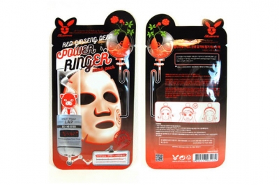 Маска омолаживающая с женьшенем - Elizavecca Face Care Red Ginseng Deep Power Ringer Mask