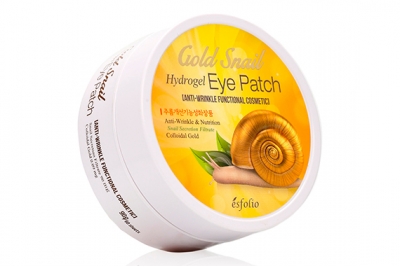 Патчи для глаз с золотом и улиткой - Esfolio Gold Snail Hydrogel Eye Patch
