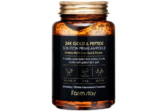 Ампульная сыворотка 24K золото и пептиды -  FarmStay 24K Gold & Peptide Solution Prime Ampoule