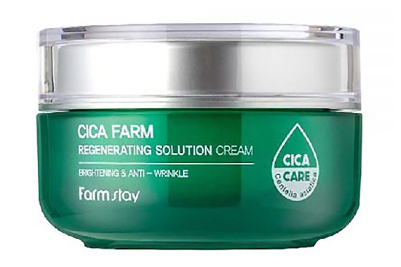 Крем для лица с центеллой - FarmStay Cica Farm Regenerating Solution Cream