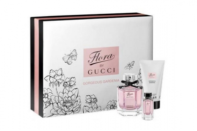 Flora by Gucci Gorgeous Gardenia - Набор (edt 50ml+b/l 50ml+edt 5ml)
