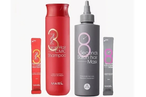 Набор - Masil Salon Hair Set (mask 200ml + mask 8ml + shm 300ml + shm 8ml)