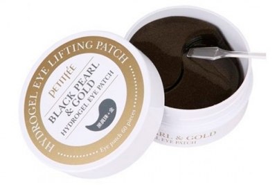 Патчи для глаз с золотом и черным жемчугом - Petitfee & Koelf Black Pearl & Gold Hydrogel Eye Patch