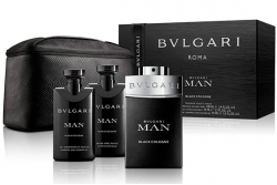 Bvlgari Man Black Cologne - Набор (edt 100ml + ash/balm 75ml + sh/gel 75ml + bag)