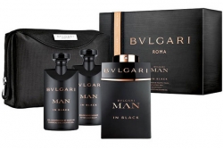 Bvlgari Man In Black - Набор (edp 100ml + sh/gl 75ml + a/sh/balm 75ml + pouch)