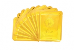 Маска тканевая с золотом и секретом улитки - Elizavecca 24k Gold Water Dew Snail Mask
