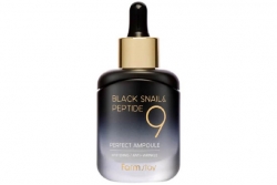 Омолаживающая сыворотка черная улитка и пептиды - Farmstay Black Snail & Peptide 9 Perfect Ampoule