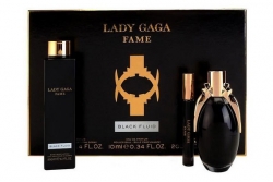 Lady Gaga Fame Black Fluid - Набор (edp/100ml + edp/10ml + b/lot/200ml)