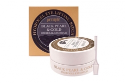 Патчи для глаз с золотом и черным жемчугом - Petitfee & Koelf Black Pearl & Gold Hydrogel Eye Patch