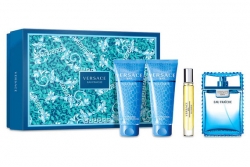 Versace Man Eau Fraiche - Набор (edt 100 +ash/balm 100 + sh/gel 100 + edt 10)