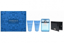 Versace Man Eau Fraiche - Набор (edt 100 + s/g 50 + afsh balm 50 + portmone)