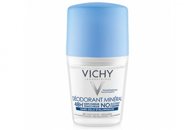 Шариковый дезодорант минеральный без солей алюминия - Vichy Deodorant Mineral 48 H
